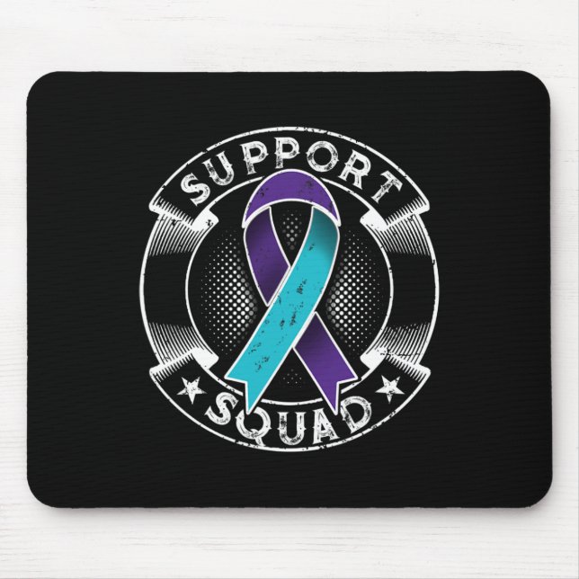 Support Squad Ribbon Suicide Prevention Awareness  Mouse Pad (Front)