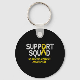 Support Squad Sarcoma Cancer Awareness Yellow Ribb Key Ring