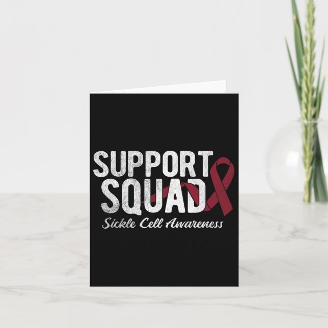Support Squad Sickle Cell Awareness 5  Card (Front)