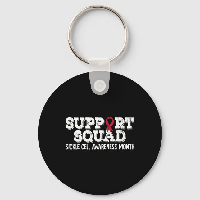 Support Squad Sickle Cell Awareness Month 1  Key Ring (Front)