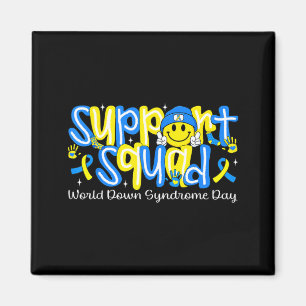Support Squad Smile Face World Down Syndrome Magnet