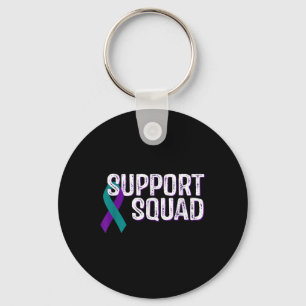Support Squad Suicide Prevention Awareness Ribbon Key Ring