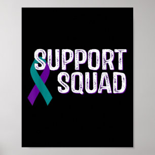 Support Squad Suicide Prevention Awareness Ribbon Poster