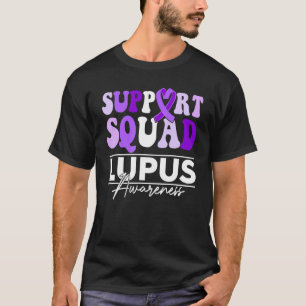Support Squad Sunflower Hair Butterfly Lupus Aware T-Shirt