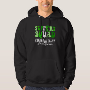 Support Squad Sunflower Hair Cerebral Palsy Awaren Hoodie