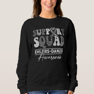 Support Squad Sunflower Hair Ehlers Danlos Awarene Sweatshirt