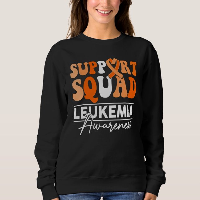 Support Squad Sunflower Hair Leukemia Awareness Sweatshirt (Front)