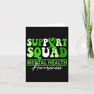 Support Squad Sunflower Hair Mental Health Awarene Card