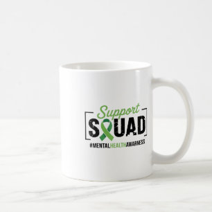 Support Squad Sunflower Hair Mental Health Awarene Coffee Mug