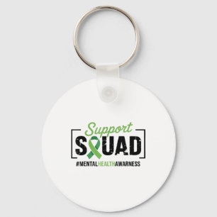 Support Squad Sunflower Hair Mental Health Awarene Key Ring