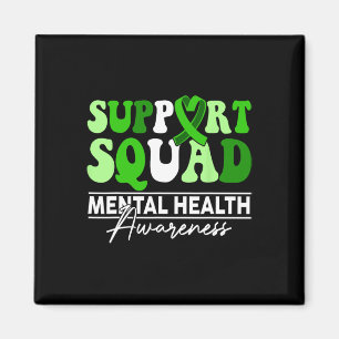 Support Squad Sunflower Hair Mental Health Awarene Magnet