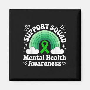 Support Squad Sunflower Hair Mental Health Awarene Magnet
