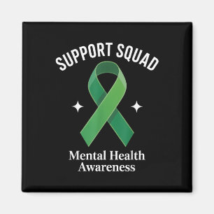 Support Squad Sunflower Hair Mental Health Awarene Magnet