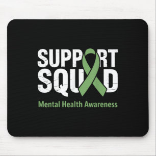 Support Squad Sunflower Hair Mental Health Awarene Mouse Pad