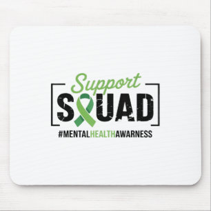 Support Squad Sunflower Hair Mental Health Awarene Mouse Pad