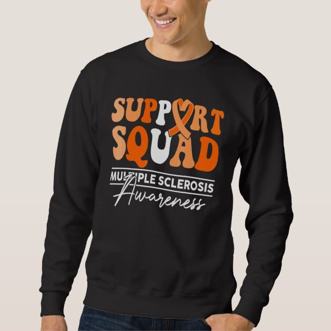 Support Squad Sunflower Hair Multiple Sclerosis Sweatshirt (Front)