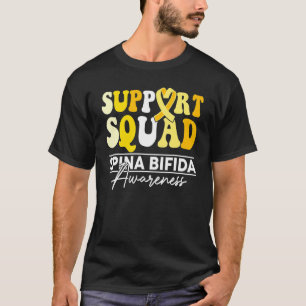 Support Squad Sunflower Hair Spina Bifida Awarenes T-Shirt
