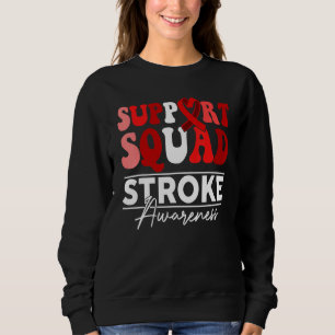 Support Squad Sunflower Hair Stroke Awareness Sweatshirt