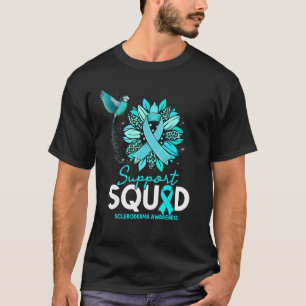 Support Squad Sunflower Hummingbird Scleroderma Aw T-Shirt