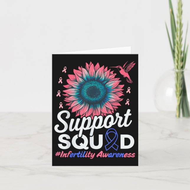 Support Squad Sunflower Warrior Infertility Awaren Card (Front)
