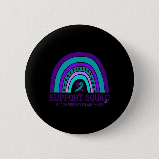 Support Squad Support Rainbow Suicide Prevention A 6 Cm Round Badge (Front)