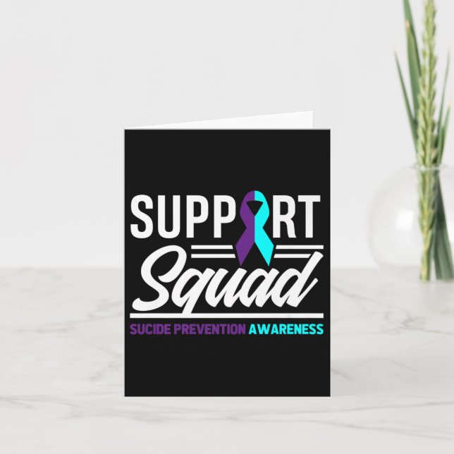 Support Squad Support Suicide Prevention Awareness Card (Front)