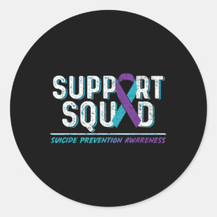 Support Squad Support Suicide Prevention Awareness Classic Round Sticker