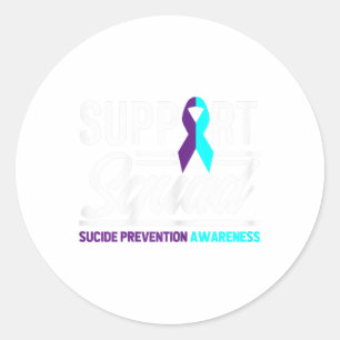 Support Squad Support Suicide Prevention Awareness Classic Round Sticker