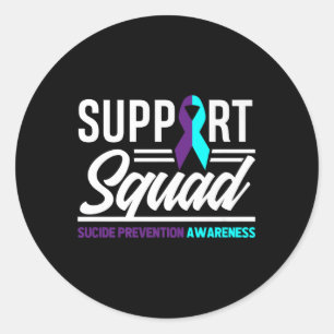 Support Squad Support Suicide Prevention Awareness Classic Round Sticker