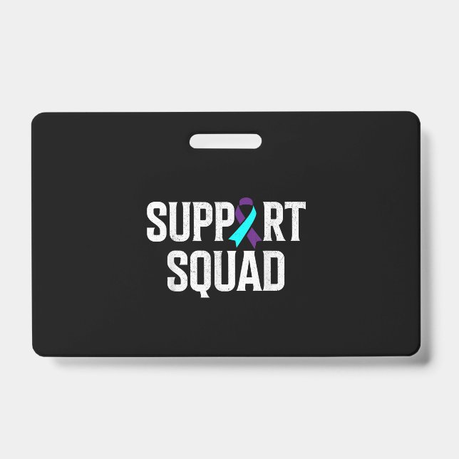 Support Squad Support Suicide Prevention Awareness ID Badge (Front)