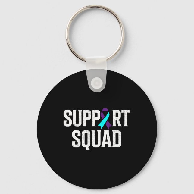 Support Squad Support Suicide Prevention Awareness Key Ring (Front)