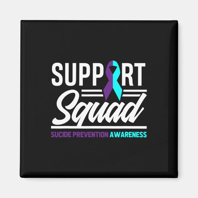 Support Squad Support Suicide Prevention Awareness Magnet (Front)