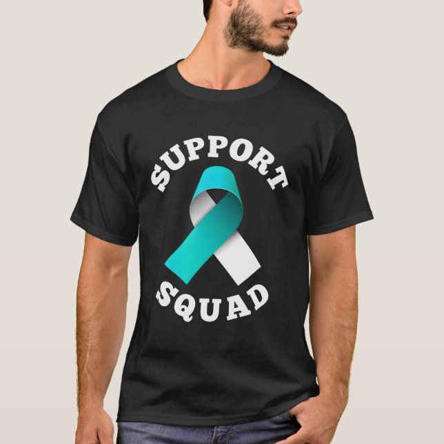 Support Squad Supporter Cervical Cancer Awareness T-Shirt (Front)