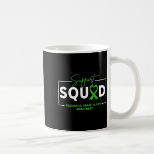 Support squad tbi traumatic brain injury awareness coffee mug