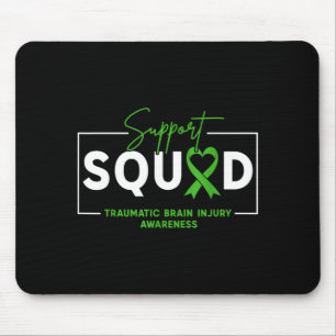 Support Squad TBI Traumatic Brain Injury Awareness Mouse Pad