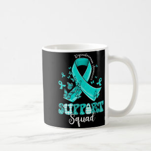 Support Squad Teal Ribbon Butterfly Dysautonomia A Coffee Mug