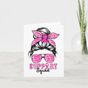 Support Squad Team Breast Cancer Awareness Warrior Card