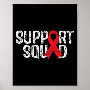 Support Squad Tee Blood Cancer Awareness  Poster