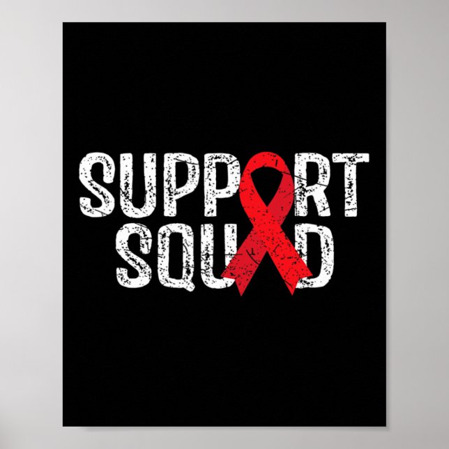 Support Squad Tee Blood Cancer Awareness  Poster (Front)