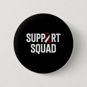 Support Squad Throat Oral Head Neck Cancer 6 Cm Round Badge