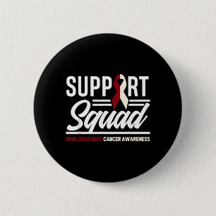 Support Squad Throat Oral Head Neck Cancer 6 Cm Round Badge