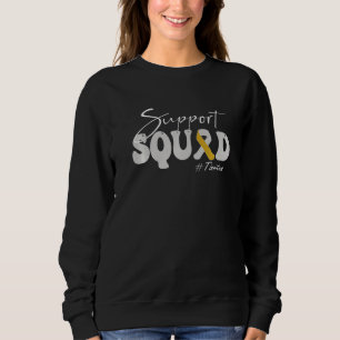 Support Squad Tinnitus Awareness Silver & Gold Rib Sweatshirt