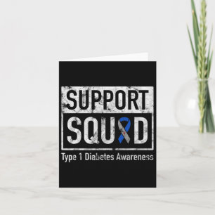 Support Squad Type 1 Diabetes Awareness Ribbon  Card