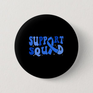 Support Squad Type 1 Diabetes Awareness T1d Blue R 6 Cm Round Badge