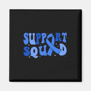 Support Squad Type 1 Diabetes Awareness T1D Blue R Magnet