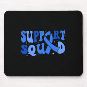 Support Squad Type 1 Diabetes Awareness T1D Blue R Mouse Pad