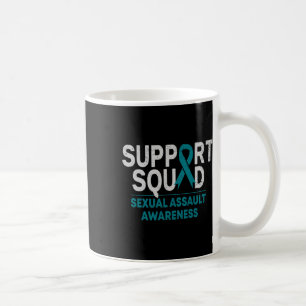 Support Squad Ual Ault Awareness Month Teal Ribbon Coffee Mug