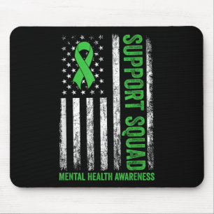 Support Squad Usa Flag Mental Health Awareness Mouse Pad