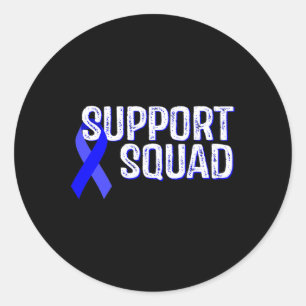 Support Squad Warrior Alopecia Areata Awareness Classic Round Sticker