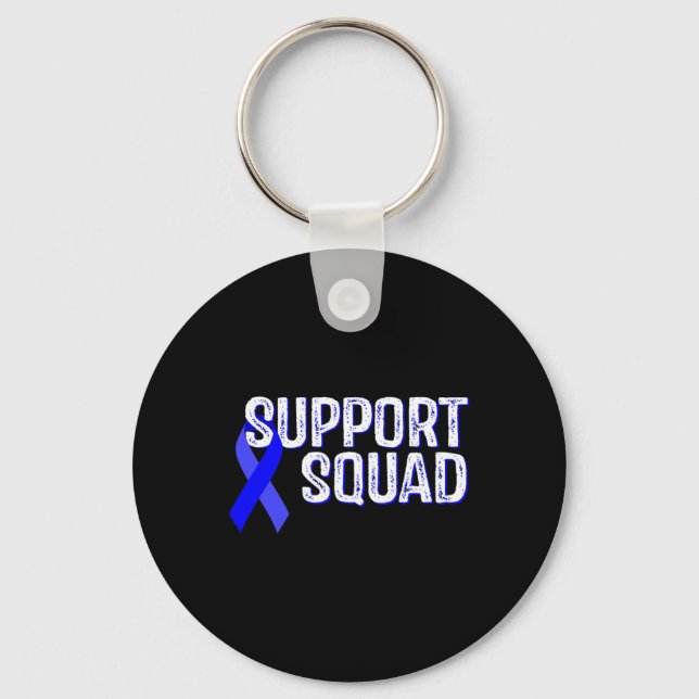 Support Squad Warrior Alopecia Areata Awareness  Key Ring (Front)
